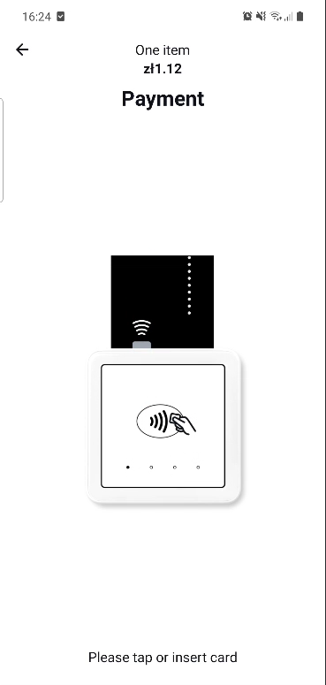 Payment screen